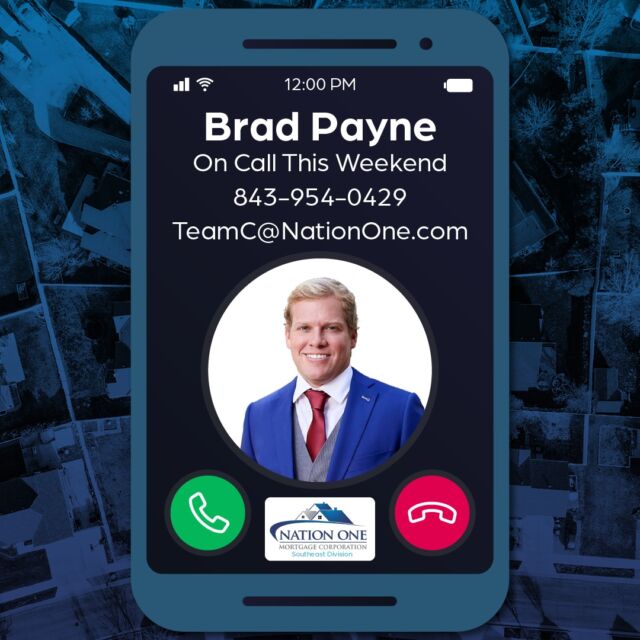 Have A Great Weekend In The Lowcountry! 🌟

Brad Is A Phone Call Away This Weekend To Help With All Your Lending Needs. We Are Here 𝗦𝗘𝗩𝗘𝗡 Days A Week, So Just Give Us A Call📱Or Shoot Us An Email. 📧 

#N1Mortgage #Whoyougonnacall #Bradpayne  #Theteam #That #Neversaysno