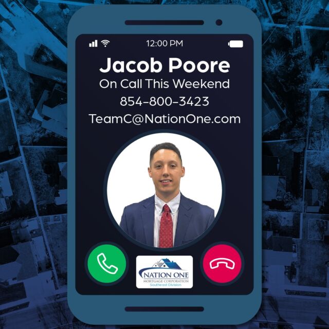 Have A Great Weekend In The Lowcountry! ✨😁

Jacob Is Your Man This Weekend.🙌 If You Need Anything At All - Give Him A Call! 📱The #N1Mortgage Team Is Available 7️⃣ Days A Week For All Your Lending Needs. #Whoyougonnacall #Jacobpoore #Theteam #That #Neversaysno