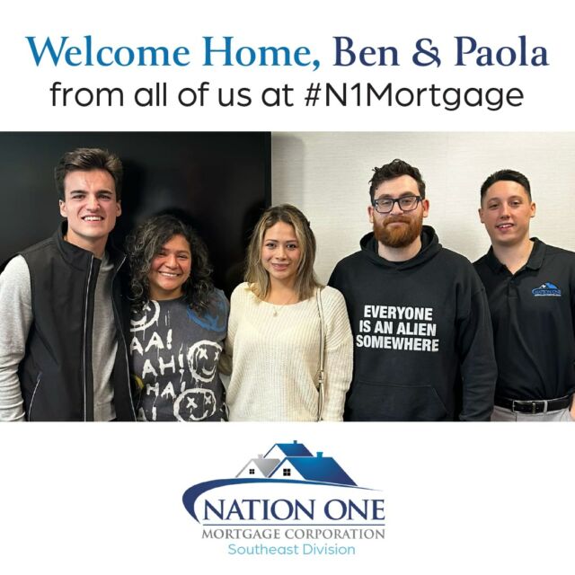 From All Of Us At #N1Mortgage...welcome Home! ✨🏡🩵