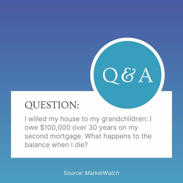 If you find yourself in this situation, remember that you have options. Your heirs will have ample time to decide whether they want to keep or sell the property. 

Phil Crescenzo, VP of Nation One’s Southeast Division, says this decision to take on a second mortgage was a good move. You are tapping into your home equity to increase your cash flow now and allowing a plan for the future that is clearly defined. 

Learn more in @MarketWatch at the link in bio.

#realestate #mortgagelender #homeownership #homeowner #loans