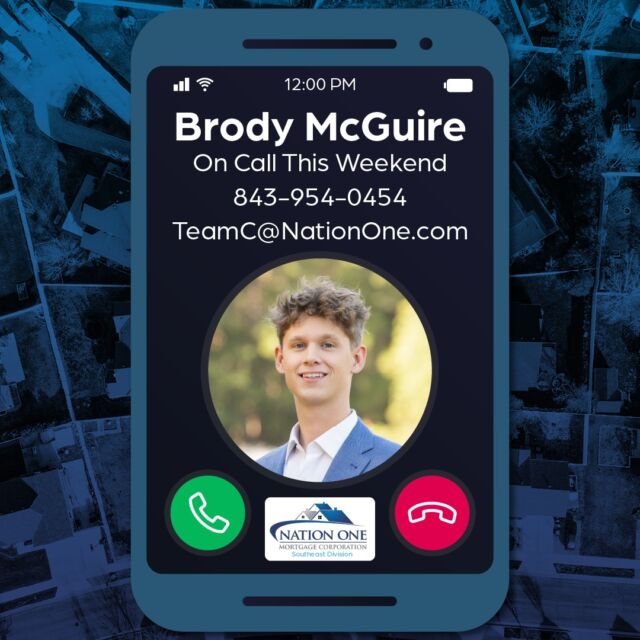 Tgif 🙌 This Weekend, If You Need Anything At All Please Give Brody A Call!📱The #N1Mortgage Team Is Available 𝟳 𝗱𝗮𝘆𝘀 𝗮 𝘄𝗲𝗲𝗸 For All Your Lending Needs. #Whoyougonnacall #Brodymcguire  #Theteam #That #Neversaysno
