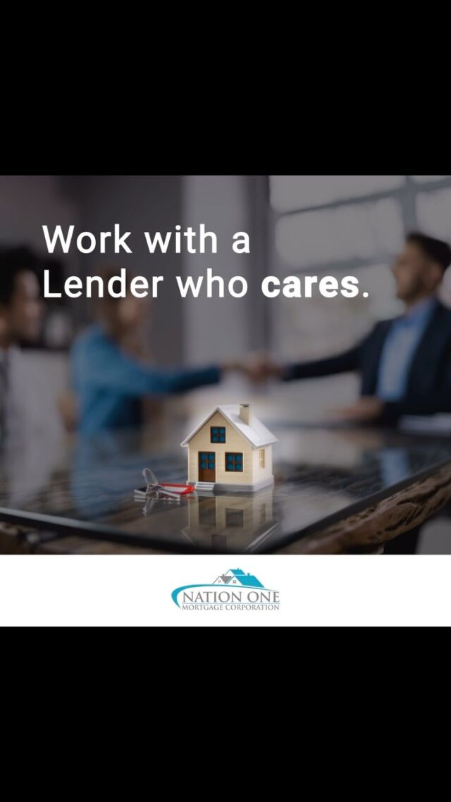 As a local mortgage lender, we are committed to Care, Communicate, and Close. 

Our dedication to you drives us to stay adaptable in this ever-evolving industry. With many loan options and diverse client needs, we are here to help you achieve your homeownership goals. 

At Nation One, we strive to be the most trusted mortgage lender by simplifying the process and guiding you through every step of the journey. 

#realestate #mortgagelender #homeownership #homeowner #mortgagerates