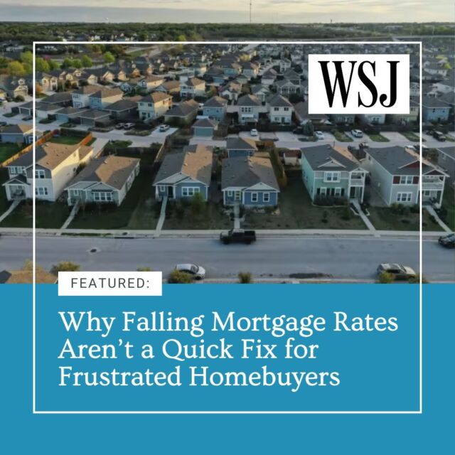 According To @Wsj, Mortgage Rates Are Currently At Their Lowest In Over A Year. This Presents Challenges For Homebuyers Facing Record-High Housing Prices. 

Phil Crescenzo, Vp Of Nation One’s Southeast Division, Points Out That These Rates Have Already Been Accounted For In The Market, Suggesting Any Adjustments Moving Forward Will Likely Be Minimal. 

Explore Further Insights And Learn How This Could Shape The Industry'S Long-Term Trajectory At The Link In Bio. 

#Realestate #Mortgagelender #Homeownership #Homeowner #Mortgagerates #Housingmarket