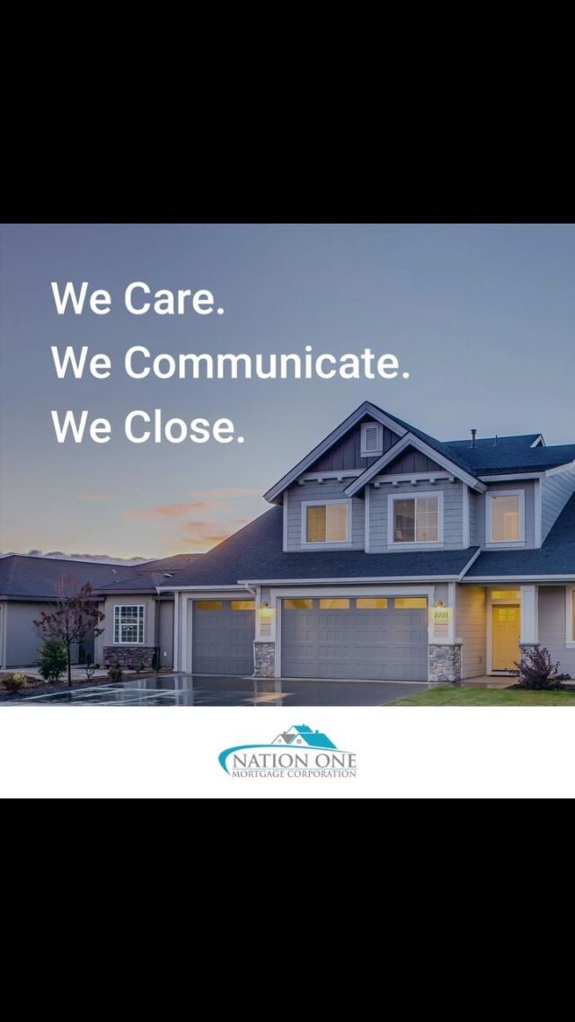 We Pride Ourselves On Truly Caring For Our Clients. Our Commitment To The Three C’s Ensures You Receive Home Loans With The Lowest Possible Interest Rates And Closing Costs. 

What Sets Us Apart? Our Team’s Efficiency. We Guarantee A 10-Day Close, Always Reaching The Finish Line On Time! Our Tailored Loan Options Are Designed To Perfectly Match Your Unique Needs. 

Choose Nation One To Be A Part Of Your Homeownership Journey! Contact Us Through The Link In Our Bio.

#Realestate #Mortgagelender #Homeownership #Homeowner
